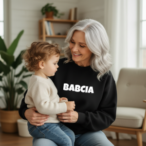 personalizowana bluza babcia z imionami wnuków zamszowy flock (kopia)