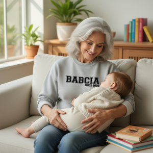 personalizowana bluza babcia modern z imionami wnuków zamszowy flock (kopia)