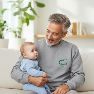 personalizowana bluza dziadek modern z imionami wnuków zamszowy flock (kopia)