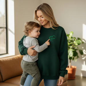 personalizowana bluza z napisem mama z imionami dzieci zamszowy flock (kopia)