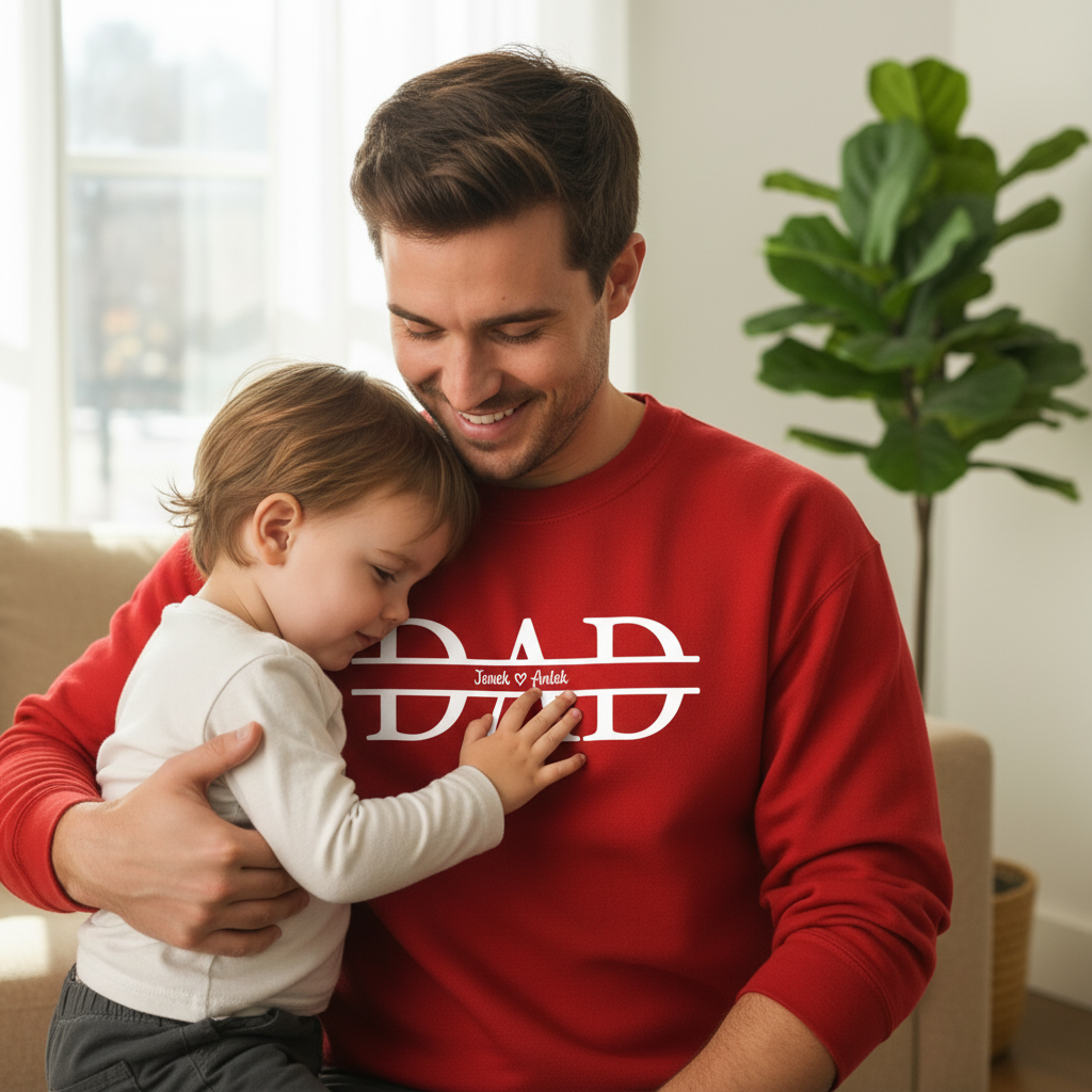 personalizowana bluza superdad z imionami dzieci zamszowy flock (kopia)