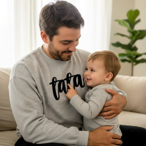 personalizowana bluza z napisem father z imionami dzieci zamszowy flock (kopia)