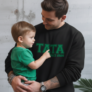 personalizowana bluza z napisem tata z imionami dzieci zamszowy flock (kopia)